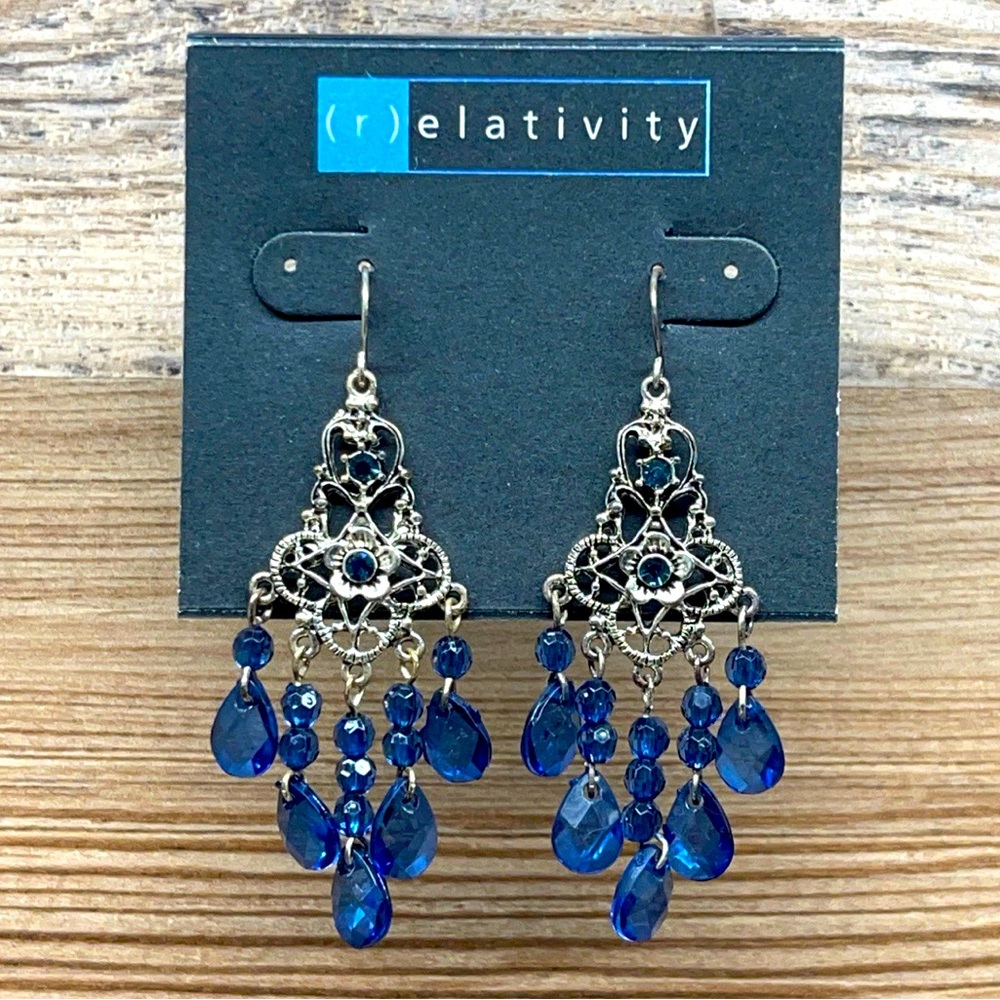 Relativity Jewelry Fashion Dangle Earrings In Blue